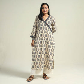 Buy Ajrakh Hand Block Printed Cotton Kurta Online at iTokri.com