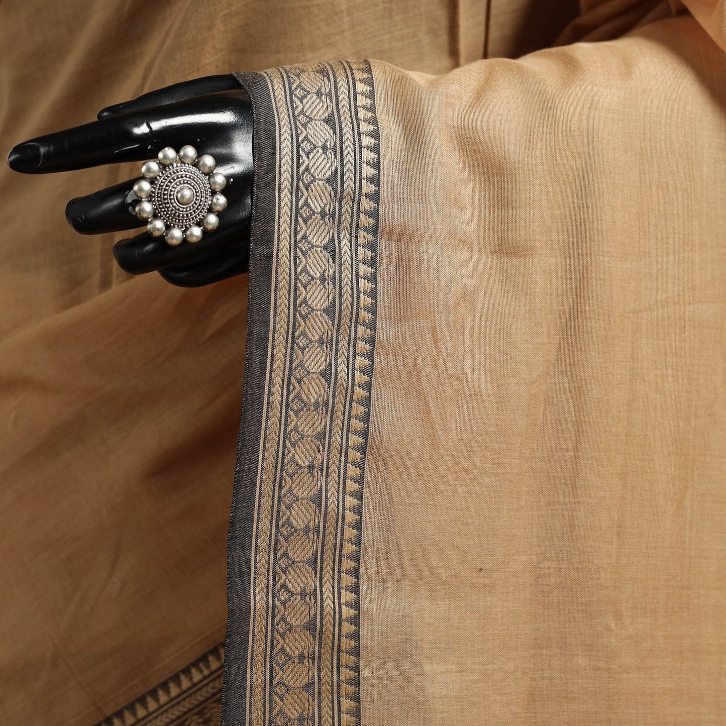 Dharwad cotton saree with border 29 - handcrafted