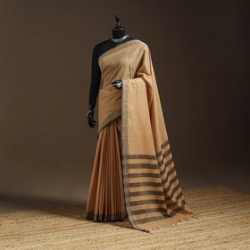 Dharwad cotton saree with border 29 - handcrafted