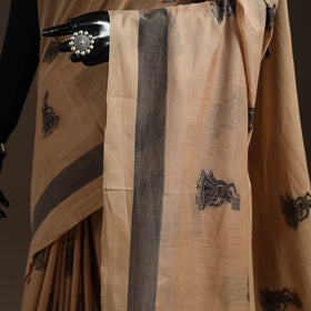 Dharwad cotton saree with thread buta 11 - handcrafted