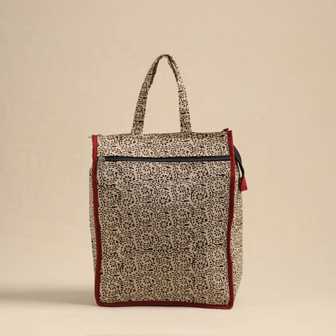  Beige Eco-Friendly Handmade Cotton Handbag for Women