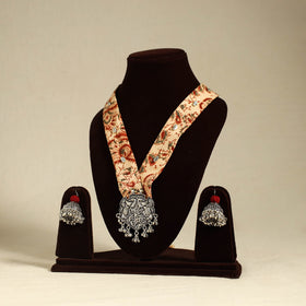 Beige - fabart german silver necklace set 07 - handcrafted