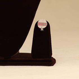 Beige - fabart jute choker necklace set with ghungroo work