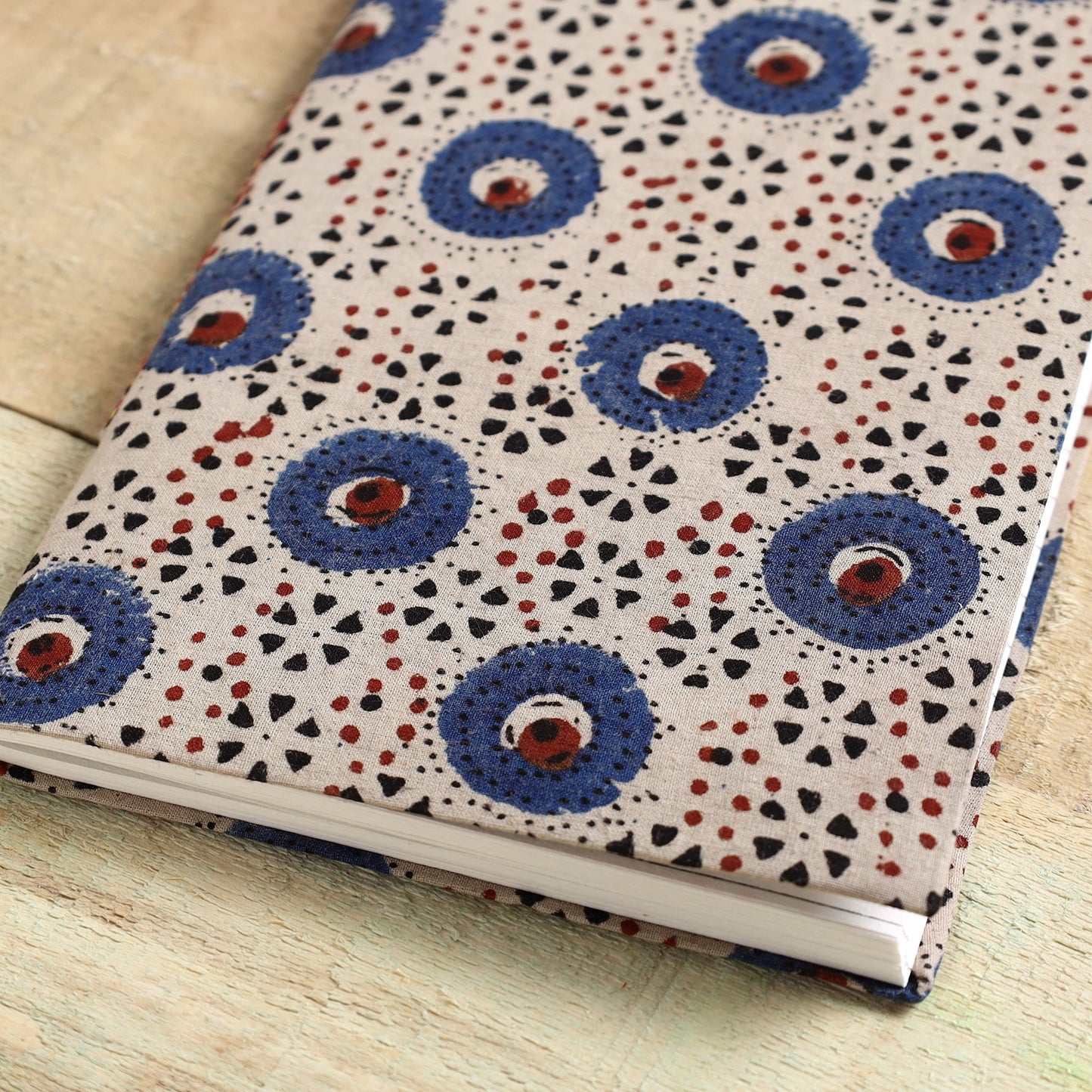  Ajrakh Fabric Cover Handmade Paper Notebook Online in India 