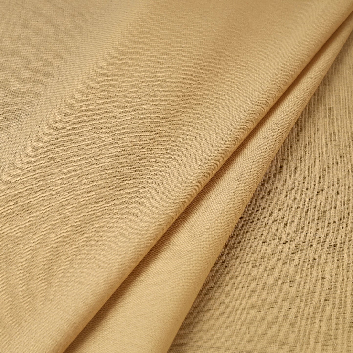 Beige Flex Cotton Prewashed Plain Fabric