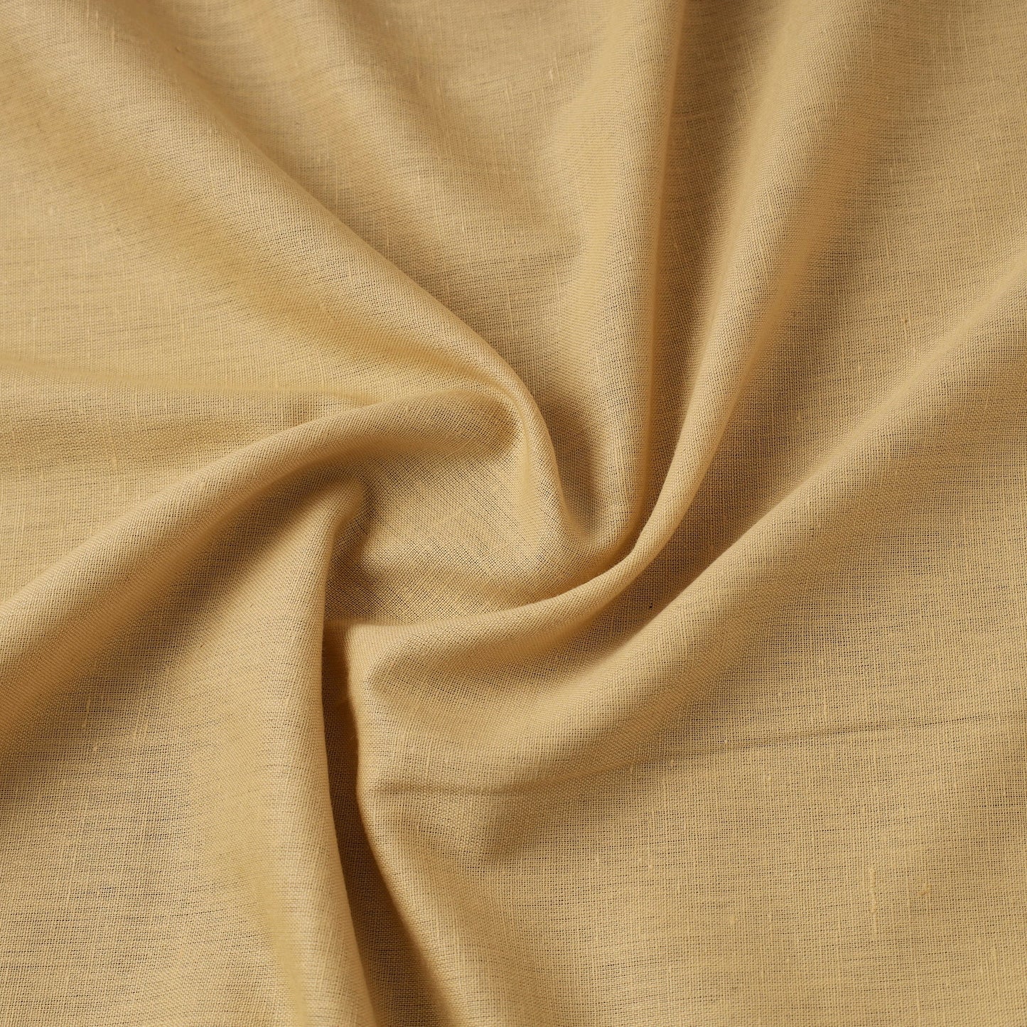 Beige Flex Cotton Prewashed Plain Fabric