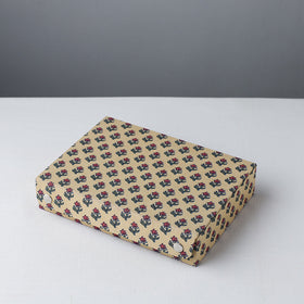Beige Floral Printed Handcrafted Jewelry Box