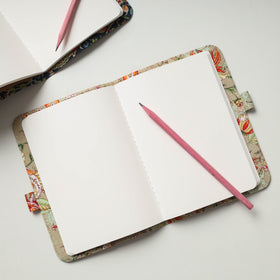 Buy Floral Printed Handmade Classic Notebook with Pencil (Large) Online at iTokri.com