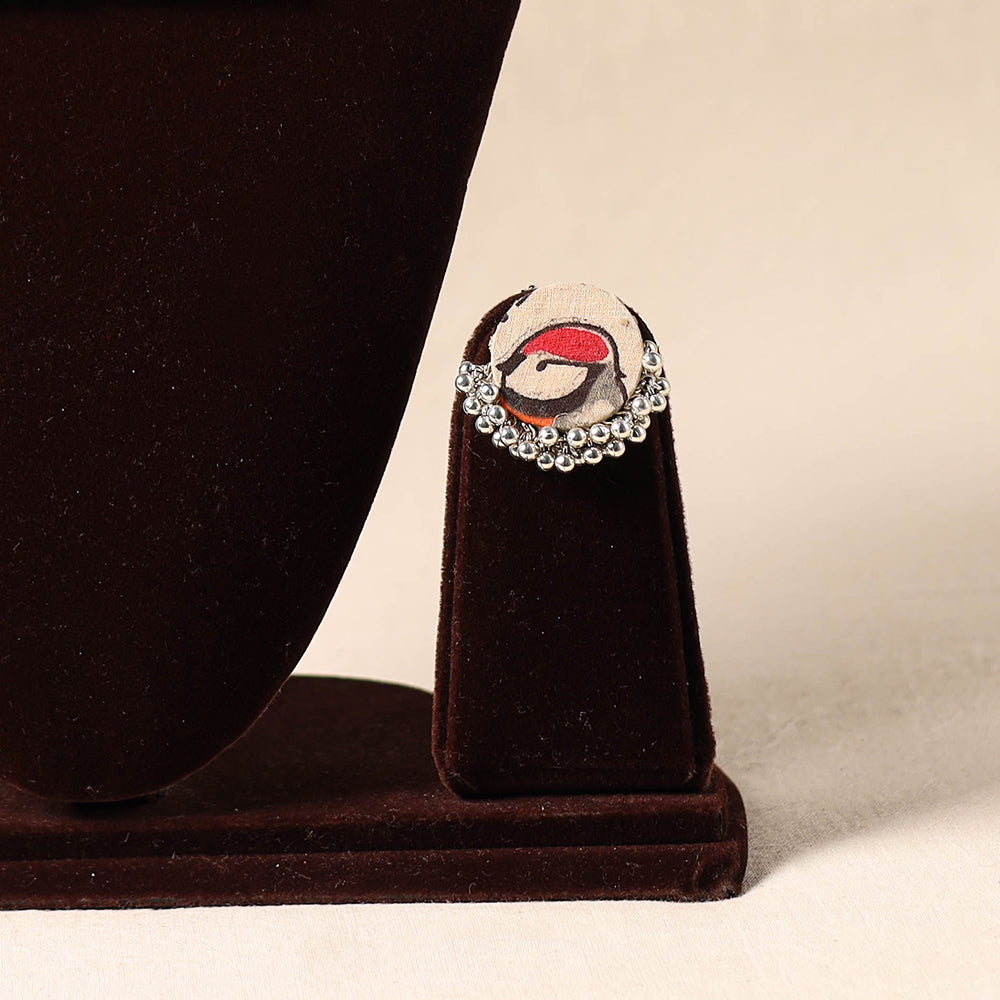 Beige - german silver fabart necklace set 51 - handcrafted