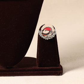 Beige - german silver fabart necklace set 51 - handcrafted