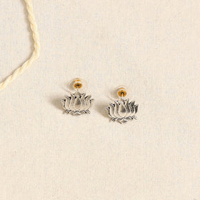 Beige - german silver necklace set 03 - handcrafted