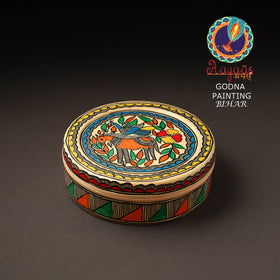  Godna Madhubani Handpainted Stainless Steel Casserole