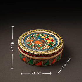  Godna Madhubani Handpainted Stainless Steel Casserole