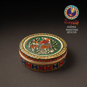  Godna Madhubani Handpainted Stainless Steel Casserole