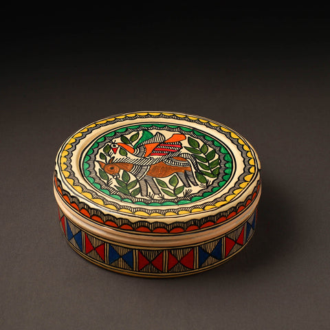  Godna Madhubani Handpainted Stainless Steel Casserole