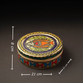  Godna Madhubani Handpainted Stainless Steel Casserole