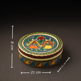  Godna Madhubani Handpainted Stainless Steel Casserole