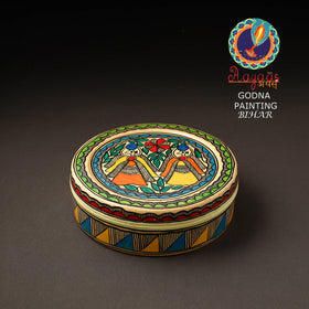  Godna Madhubani Handpainted Stainless Steel Casserole