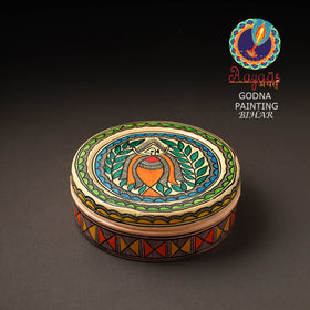  Godna Madhubani Handpainted Stainless Steel Casserole