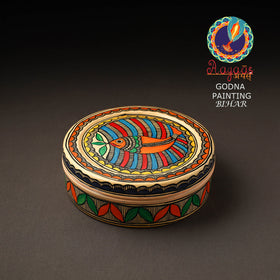  Godna Madhubani Handpainted Stainless Steel Casserole