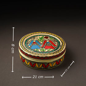  Godna Madhubani Handpainted Stainless Steel Casserole