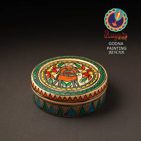  Godna Madhubani Handpainted Stainless Steel Casserole