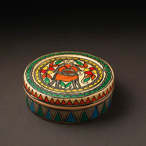  Godna Madhubani Handpainted Stainless Steel Casserole