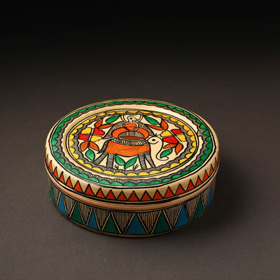  Godna Madhubani Handpainted Stainless Steel Casserole