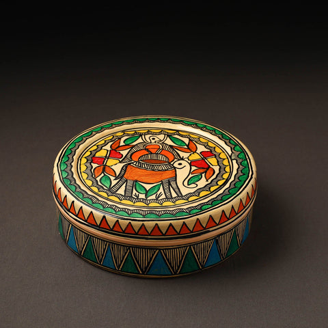  Godna Madhubani Handpainted Stainless Steel Casserole