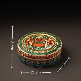  Godna Madhubani Handpainted Stainless Steel Casserole