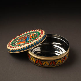  Godna Madhubani Handpainted Stainless Steel Casserole
