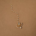 Gold-plated kundan studded & beaded maang tikka 01