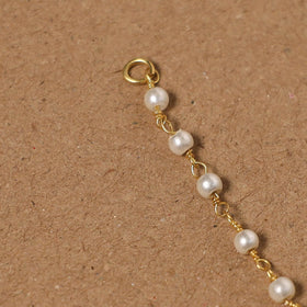 Gold-plated kundan studded & beaded maang tikka 04