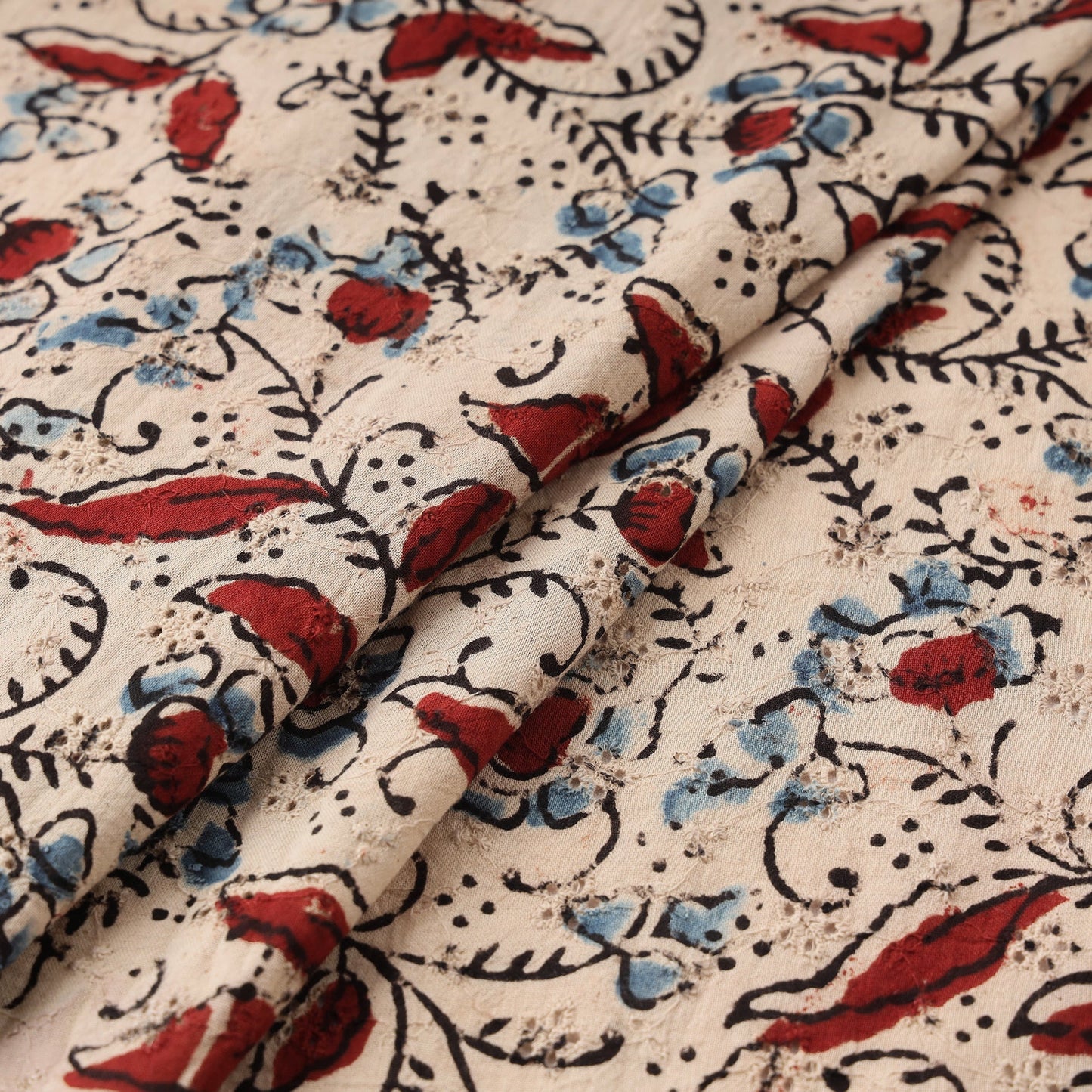 Hakoba natural dyed cotton fabric 40 - handcrafted