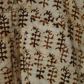 Half sleeve cotton men hand block batik print shirt 10