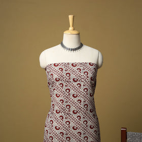 Beige - hand bagh natural dyed cotton 3pc unstitched dress