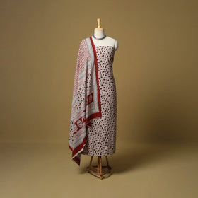 Beige - hand bagh natural dyed cotton 3pc unstitched dress