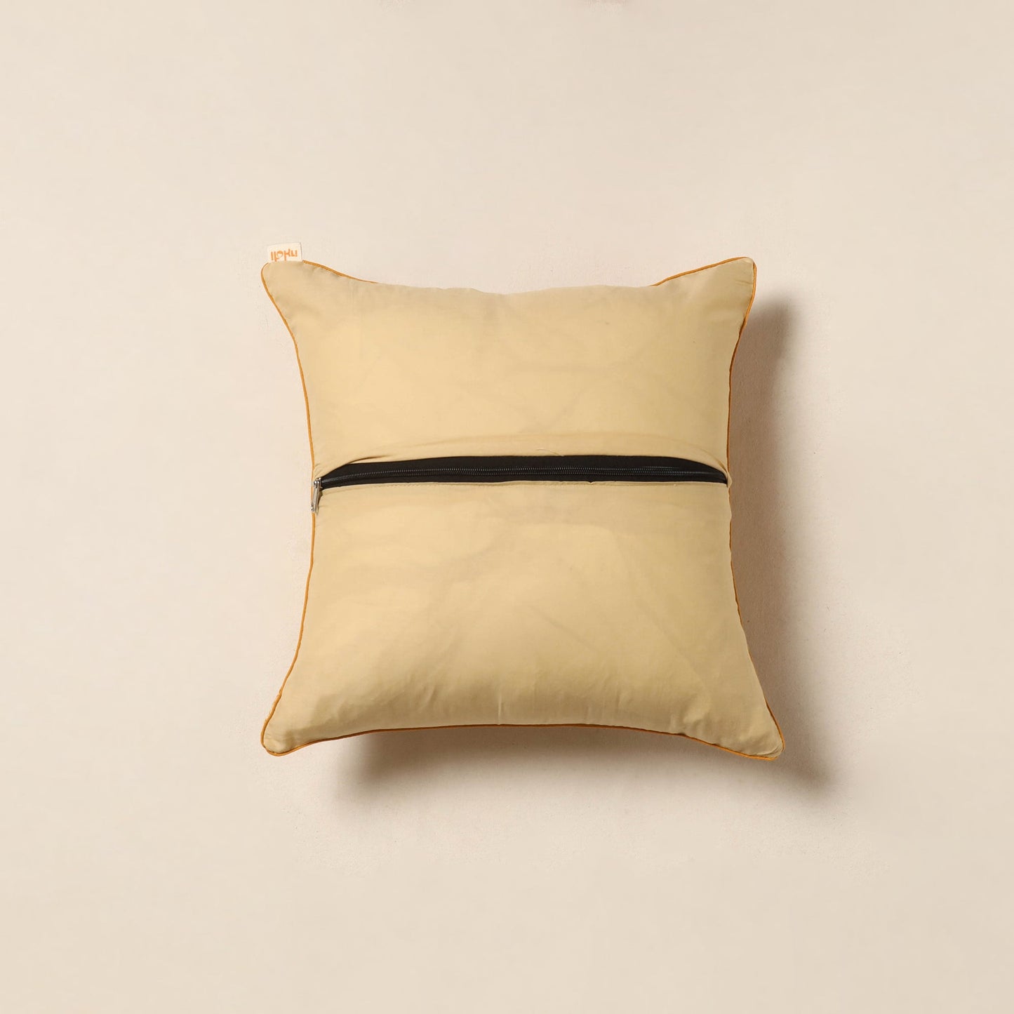 Beige - hand batik cotton cushion cover 70 - handcrafted