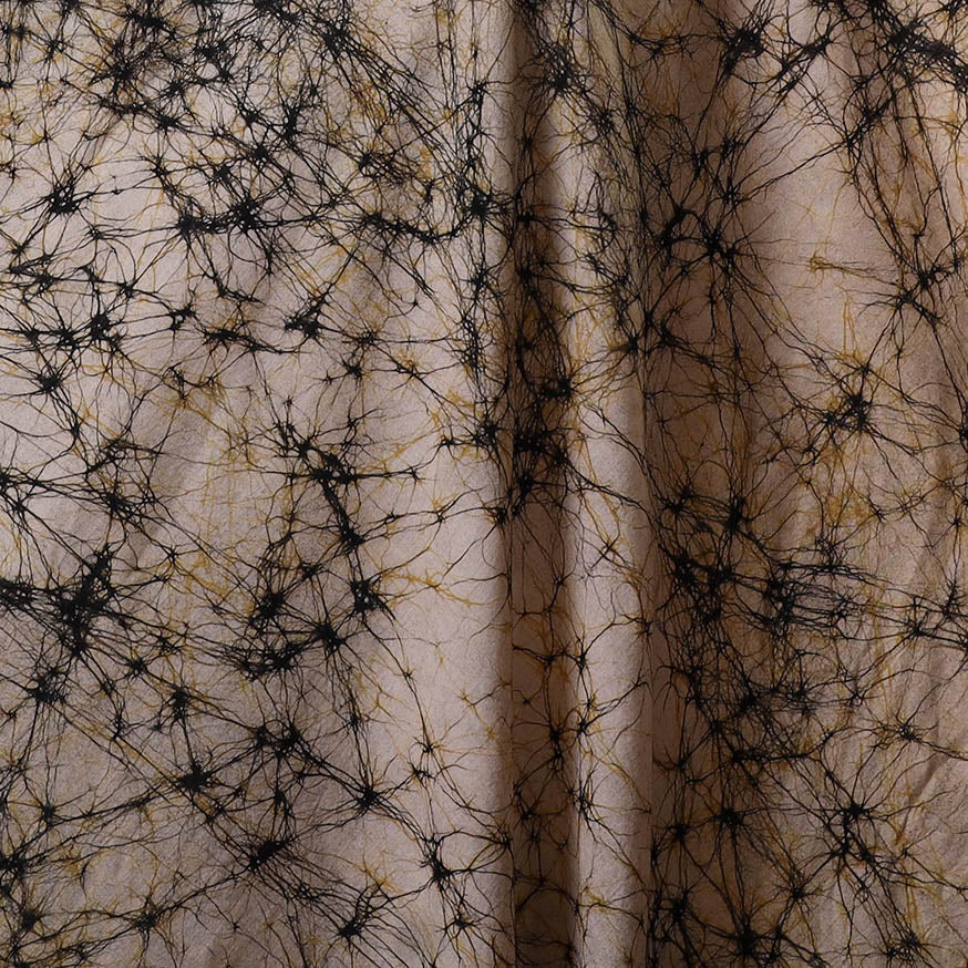 Beige - hand batik cotton fabric 06 - handcrafted