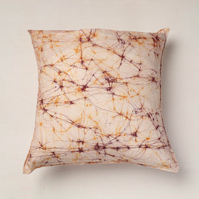  Beige Hand Batik Printed Cotton Cushion Cover