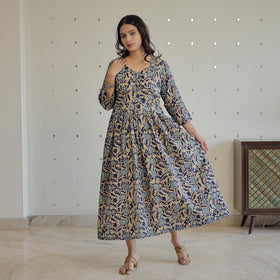 Buy Hand Batik Printed Cotton Flared Dress 02 Online l iTokri.com