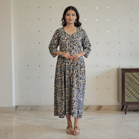 Buy Hand Batik Printed Cotton Flared Dress 02 Online l iTokri.com