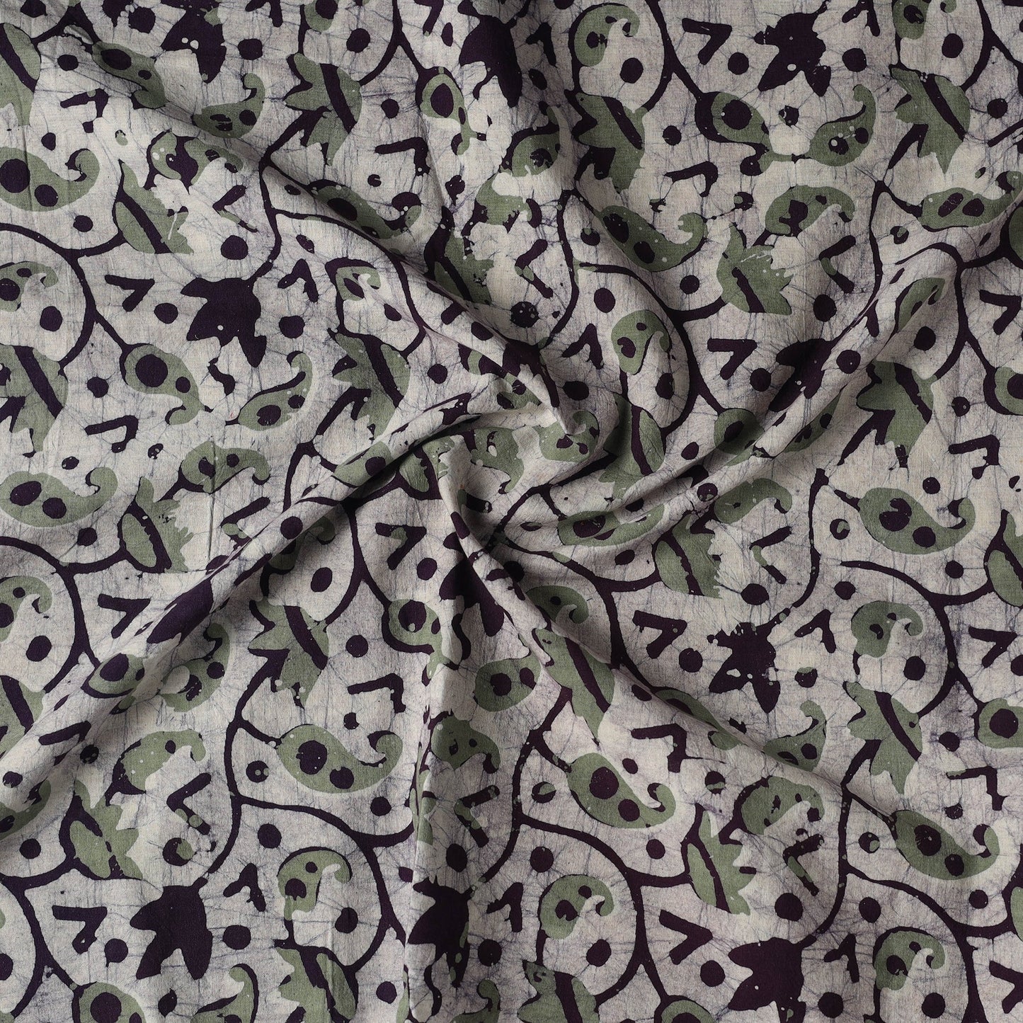  Beige Hand Batik Printed Cotton Precut Fabric