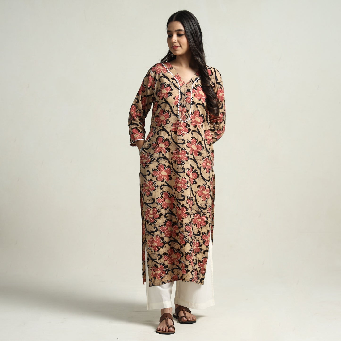  Hand Batik Printed Kurta