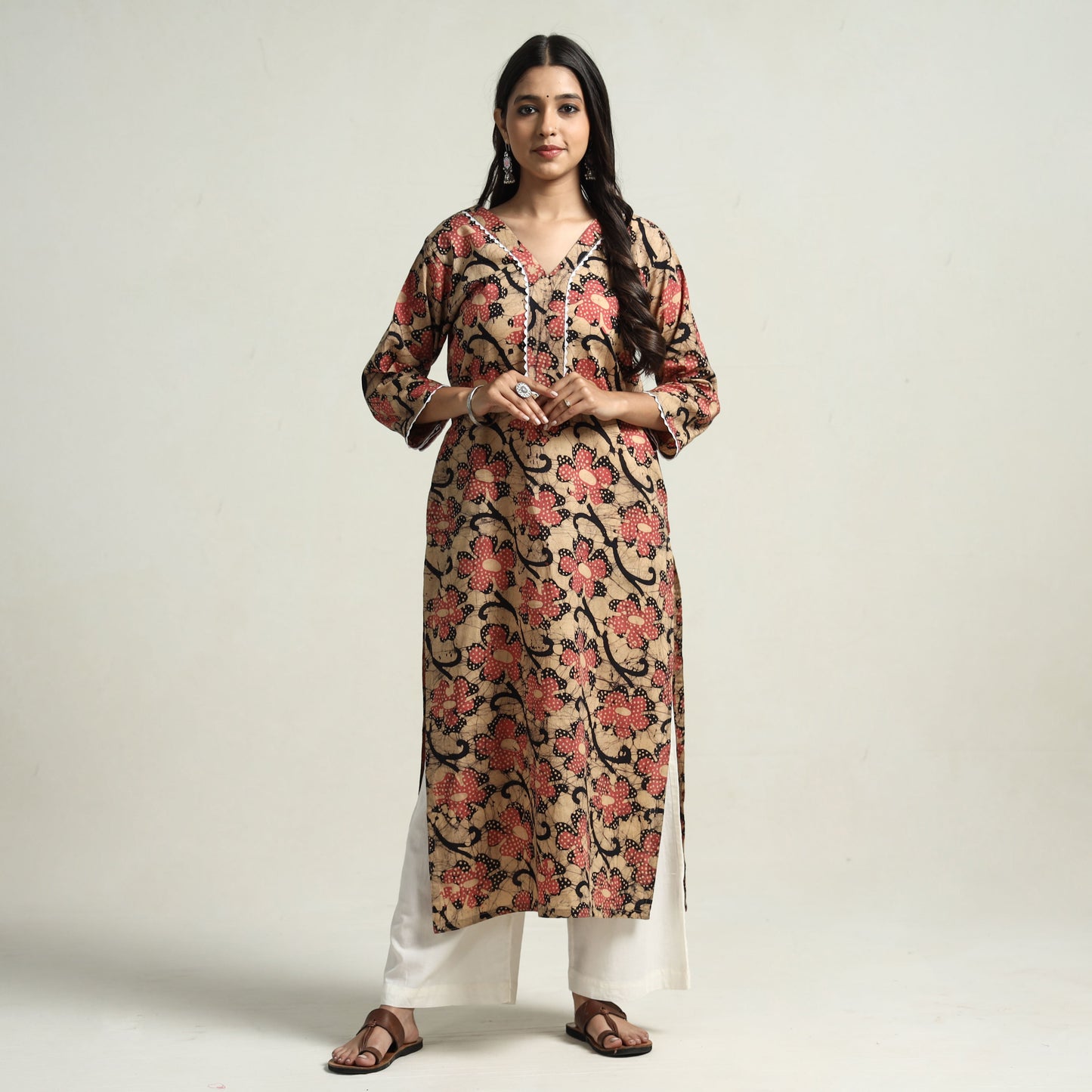  Hand Batik Printed Kurta