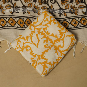 Hand bagru linen 3pc unstitched dress material 12