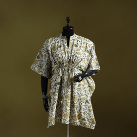 Hand batik cotton medium kaftan 27 - handcrafted