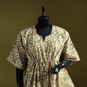 Hand batik cotton medium kaftan 28 - handcrafted
