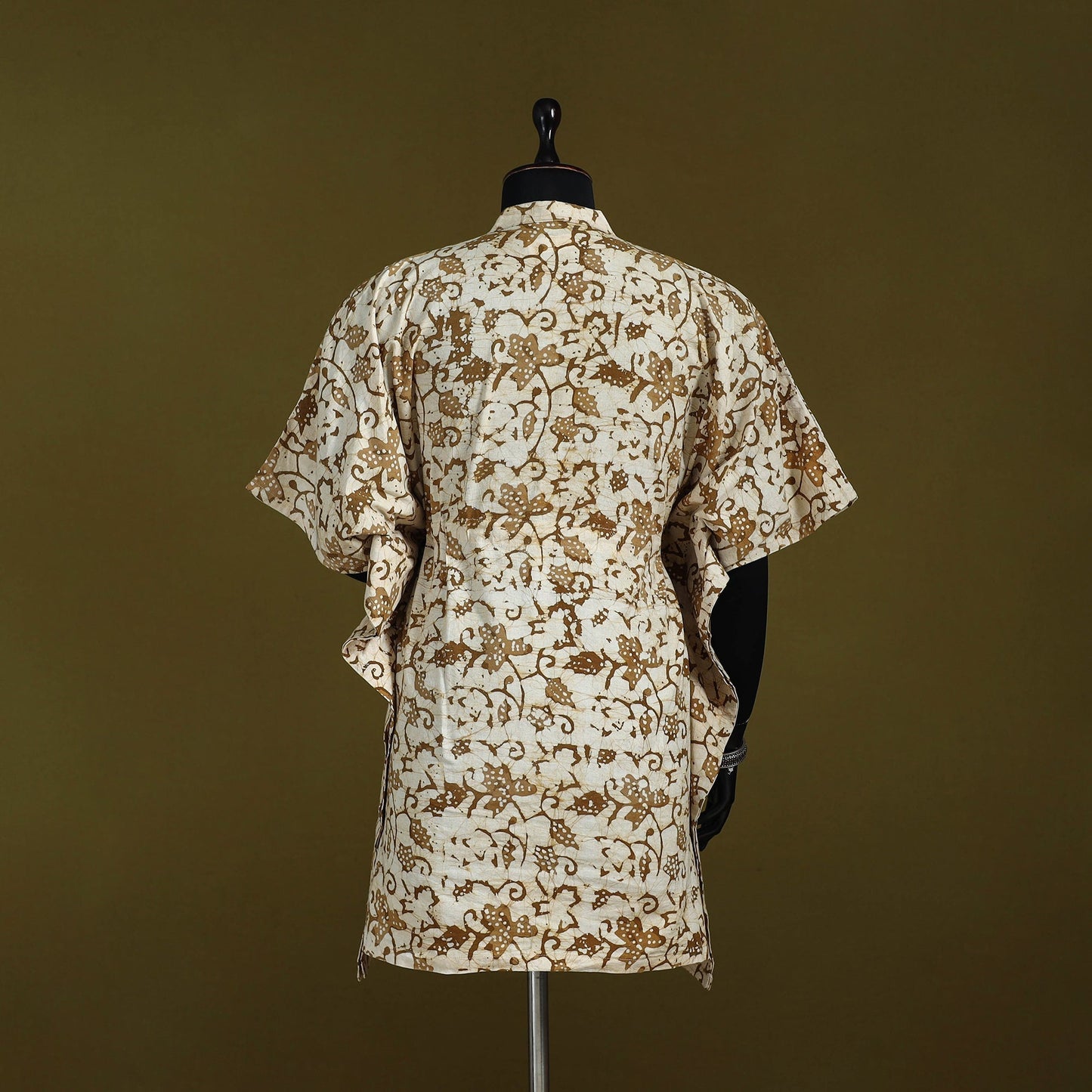 Hand batik cotton medium kaftan 57 - handcrafted