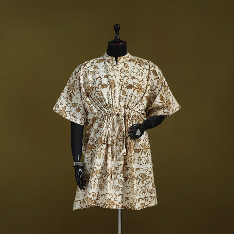 Hand batik cotton medium kaftan 57 - handcrafted